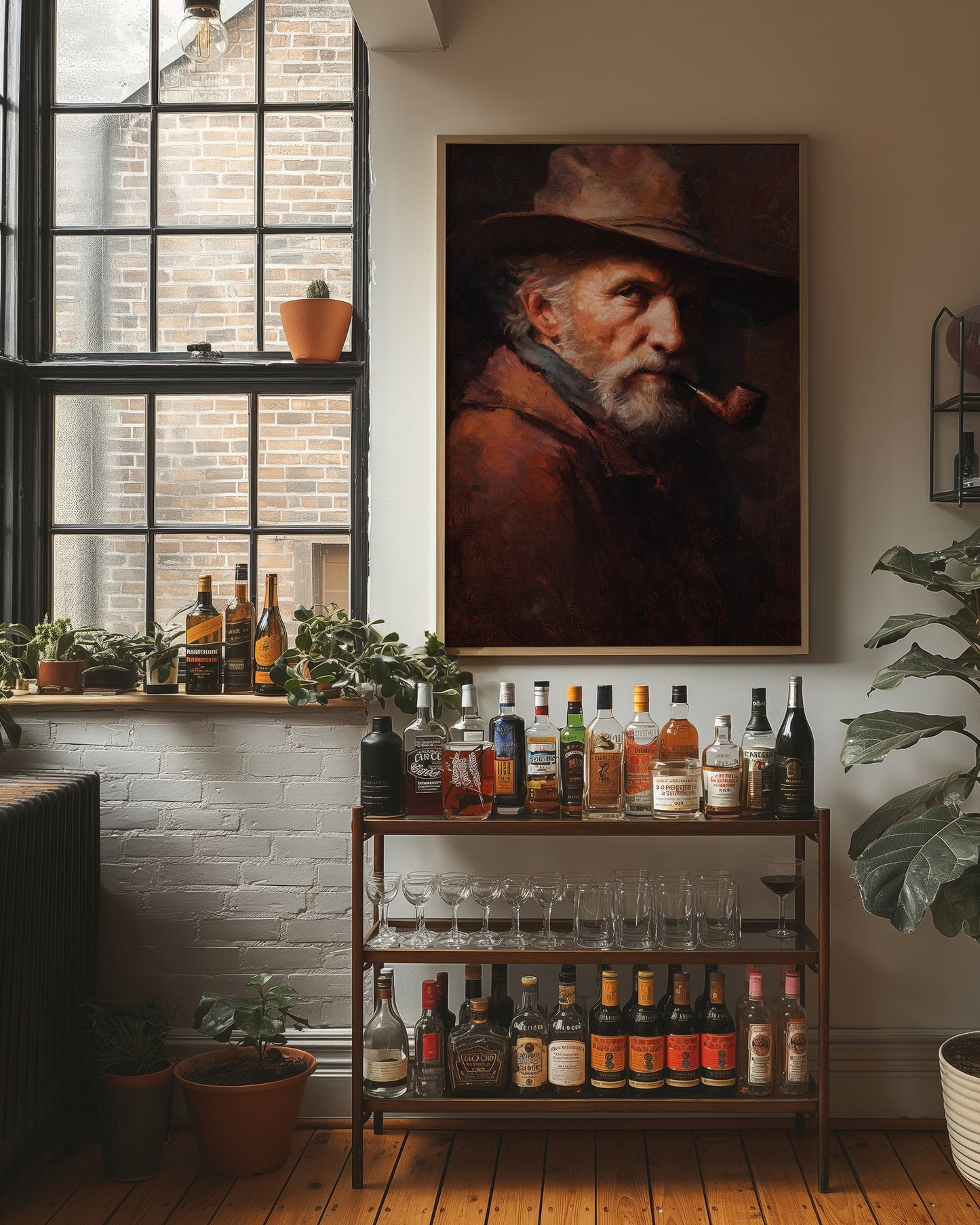 Wisdom Smokes From Wooden Frame