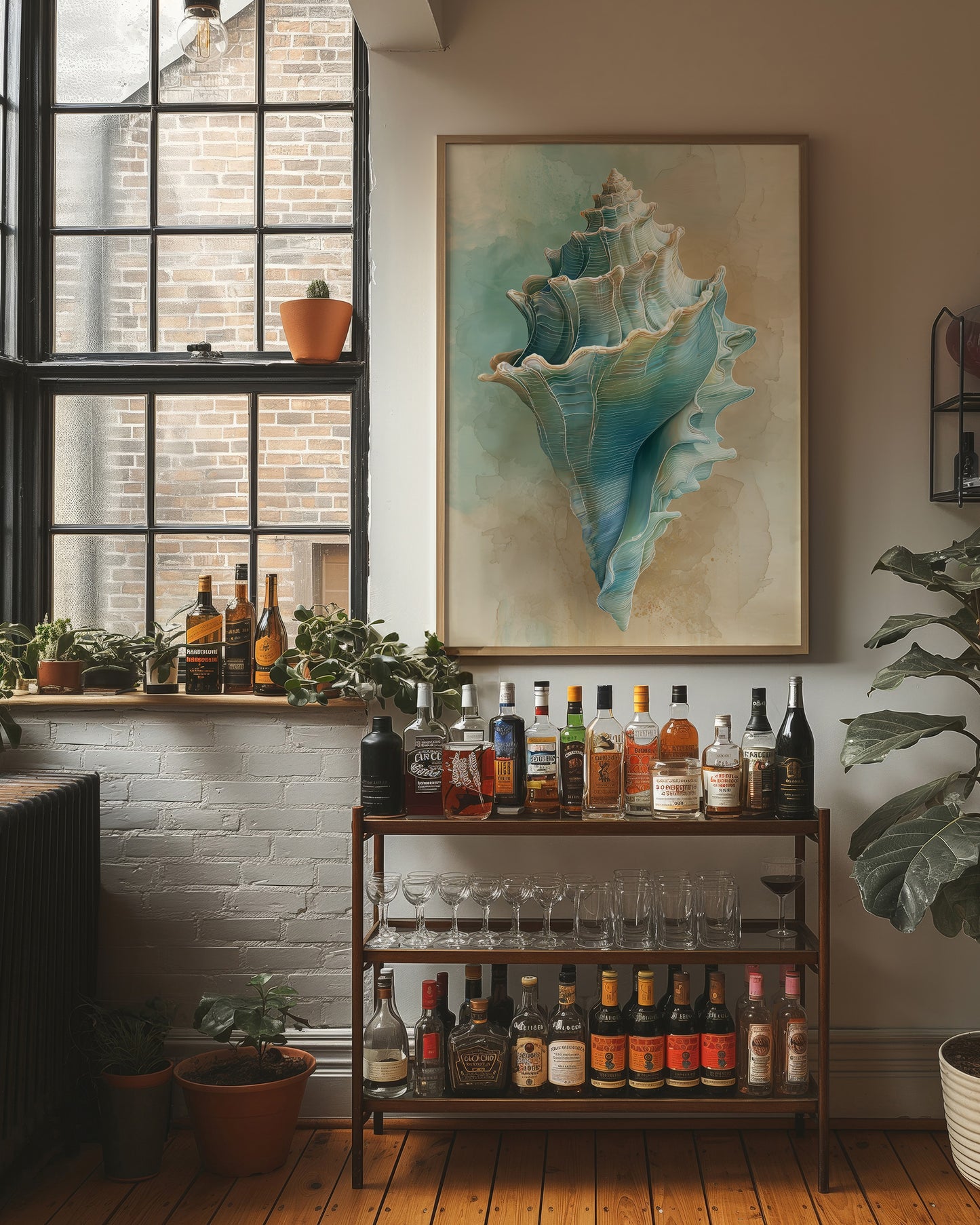 Ocean Memory In Wooden Frame