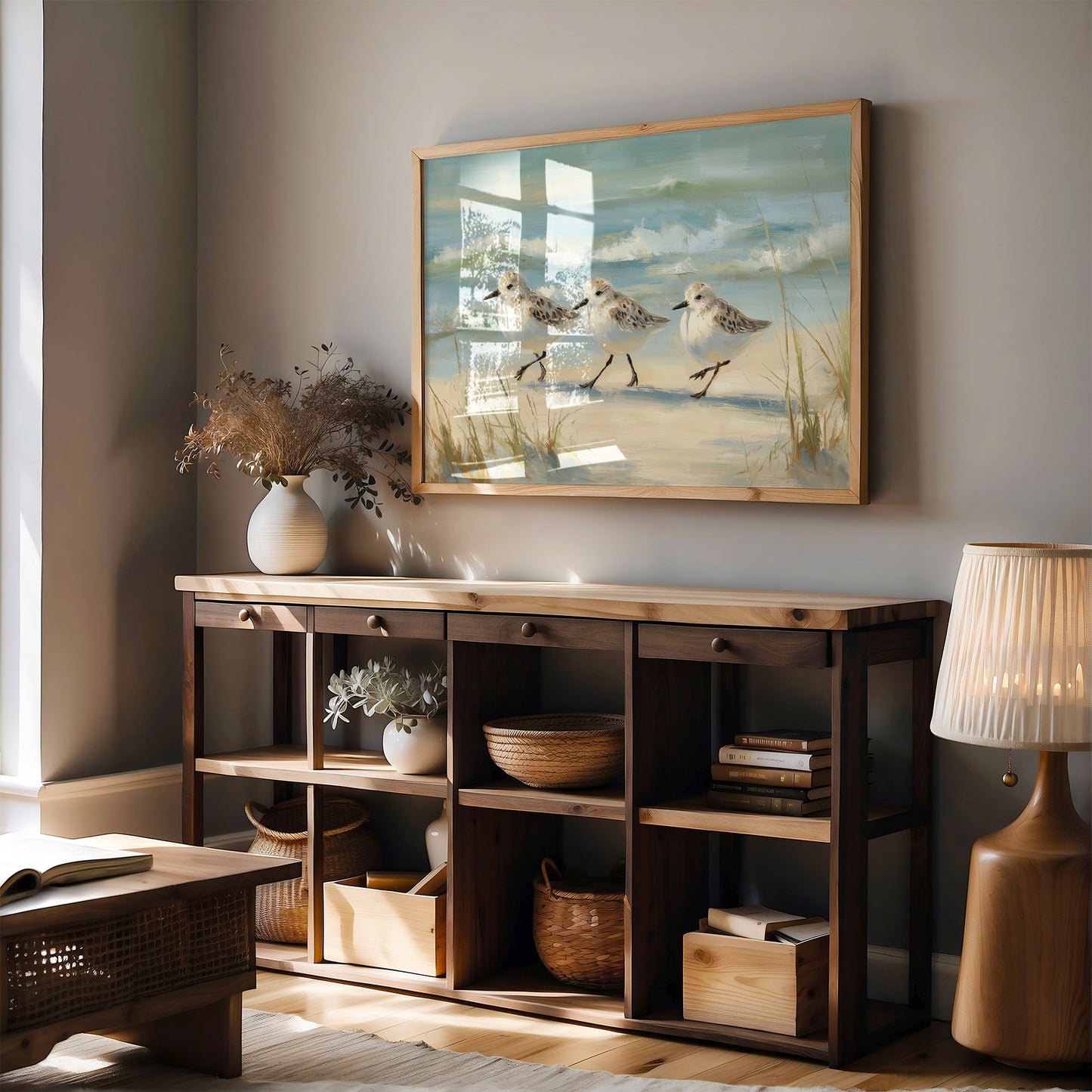 Sandpipers Dance Along Tidal Edge