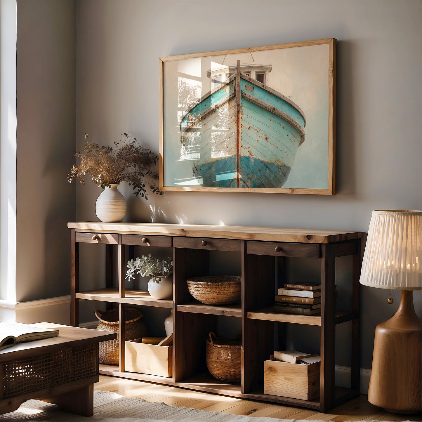 Weathered Vessel Awaits The Tide