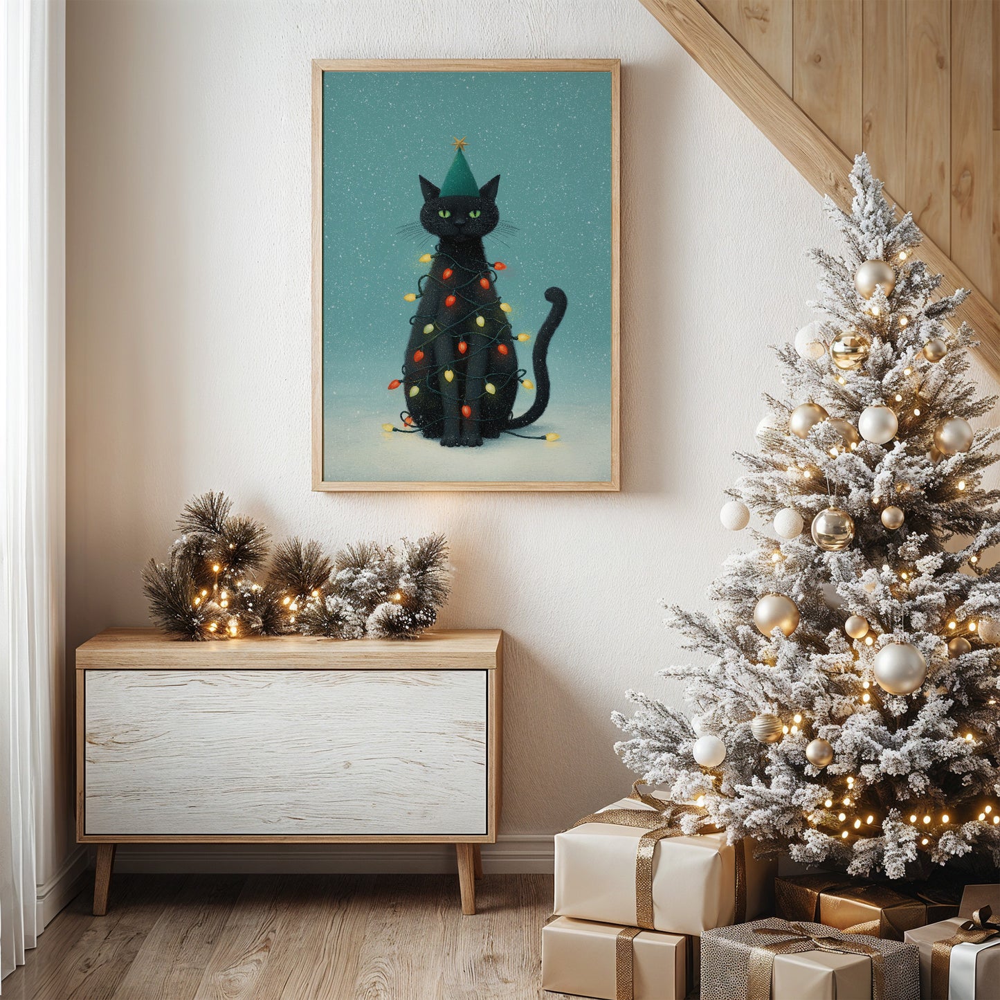 Festive Feline's Holiday Mischief