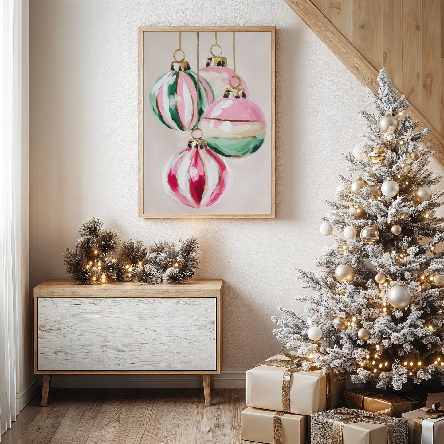 Pastel Ornaments Dancing in Light
