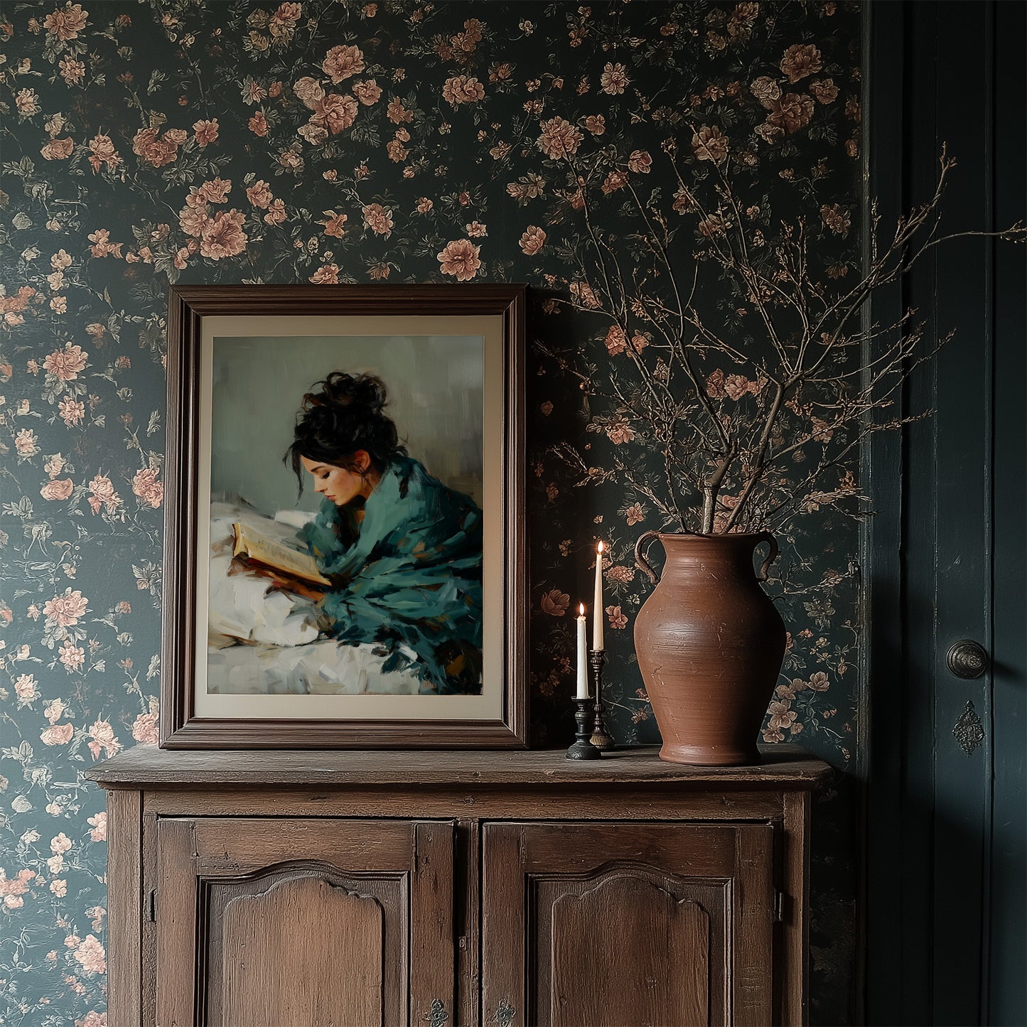 Quiet Moments in Teal and Ivory