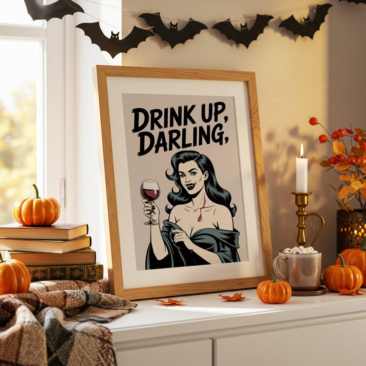 Vintage Vamp Toasts The Night