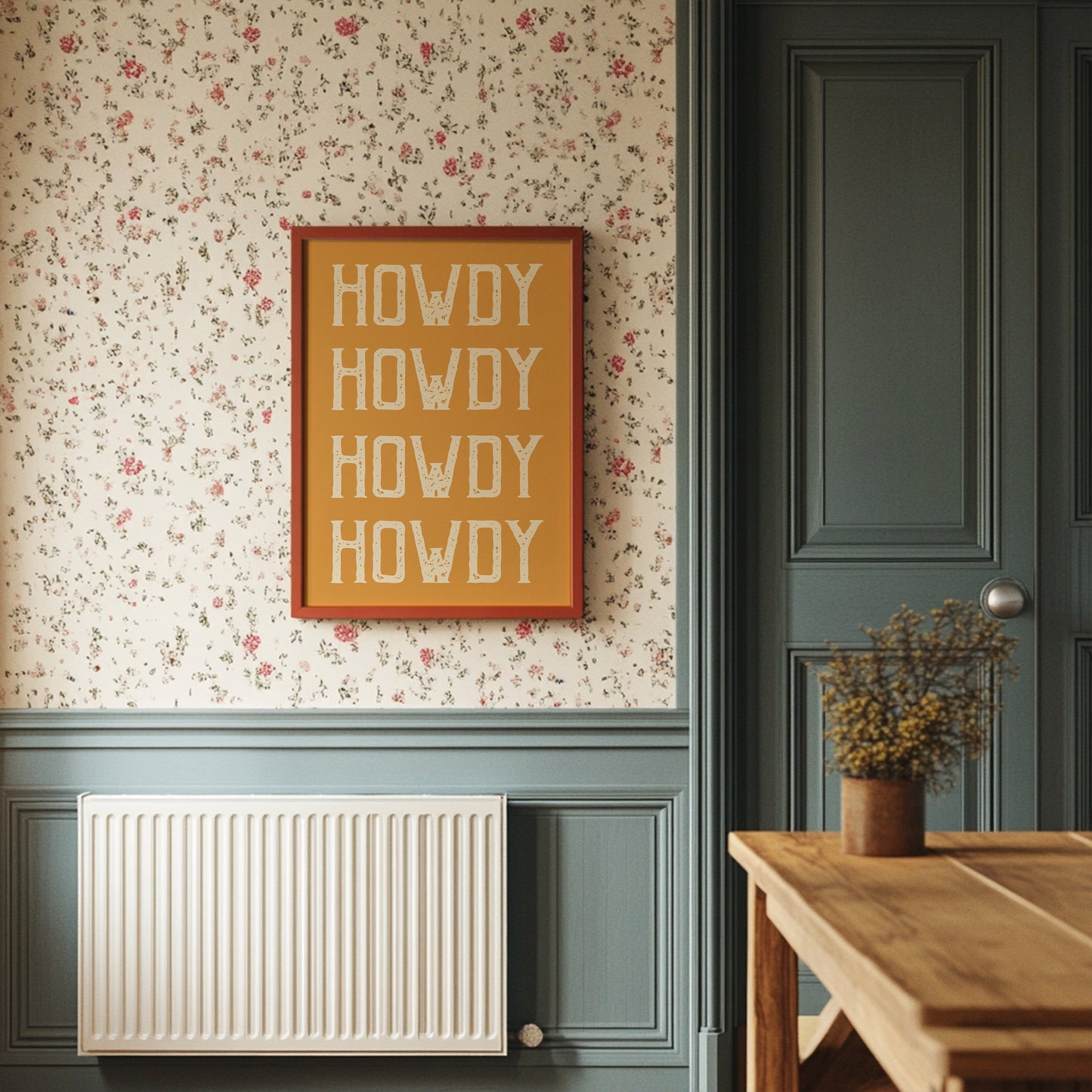 Western Greetings On Golden Amber