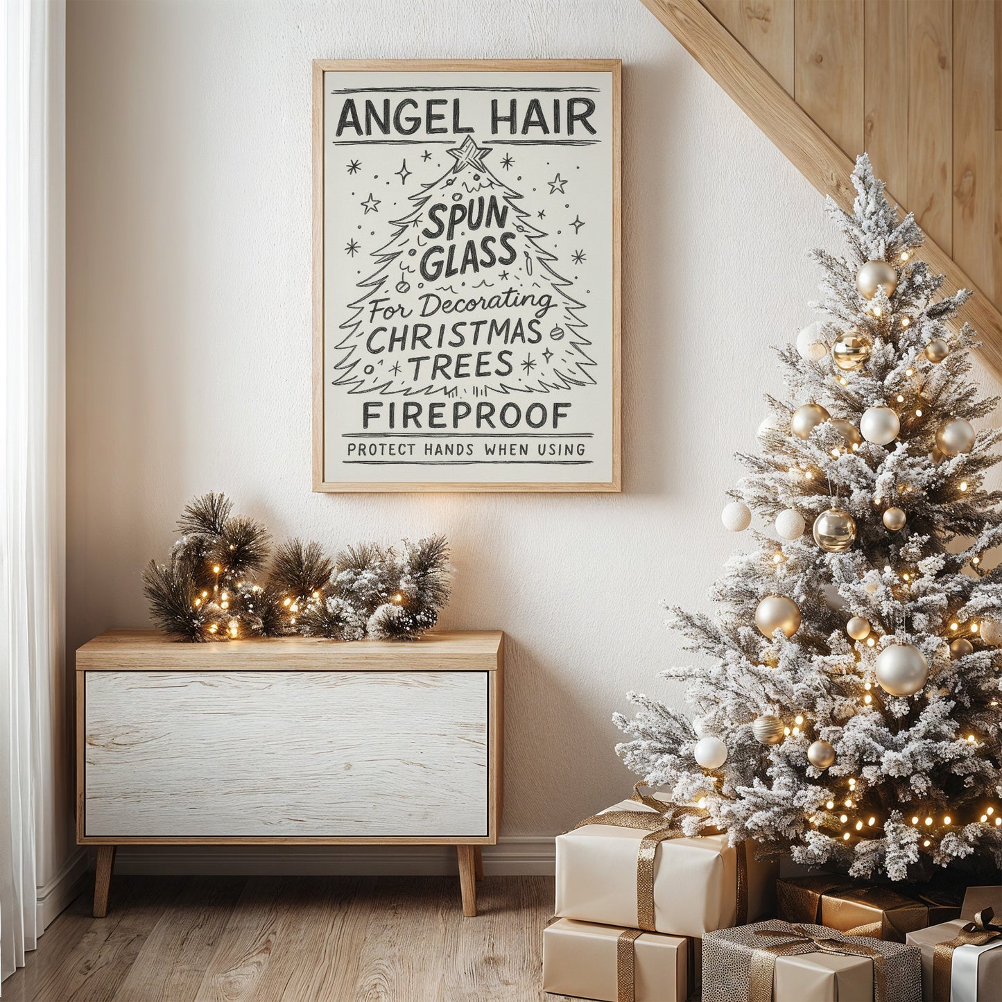 Vintage Holiday Instructions Framed