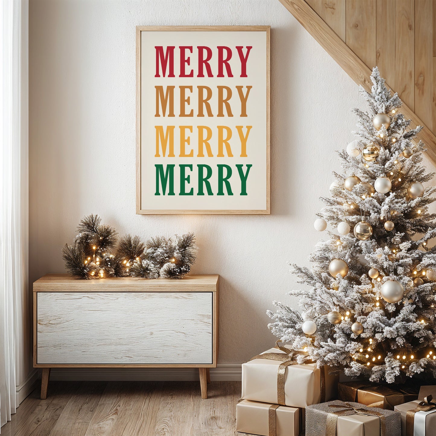 Holiday Words In Warm Cascade