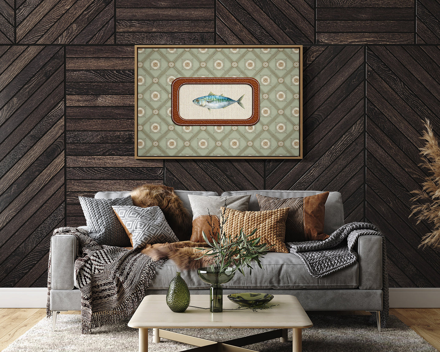 Coastal Memory In Leather Frame