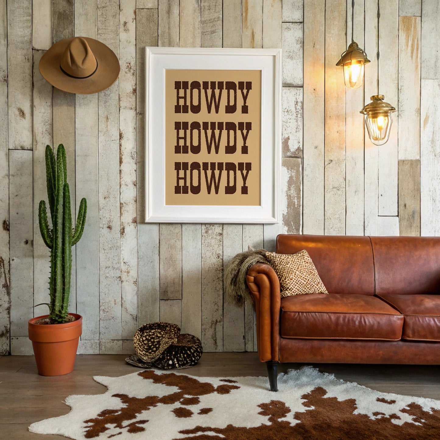 Texan Greetings In Rustic Type