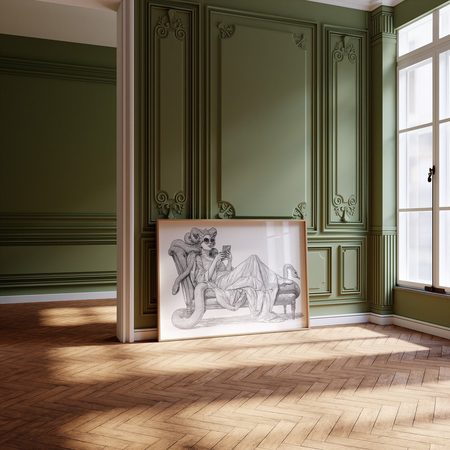 Modern Medusa's Digital Repose