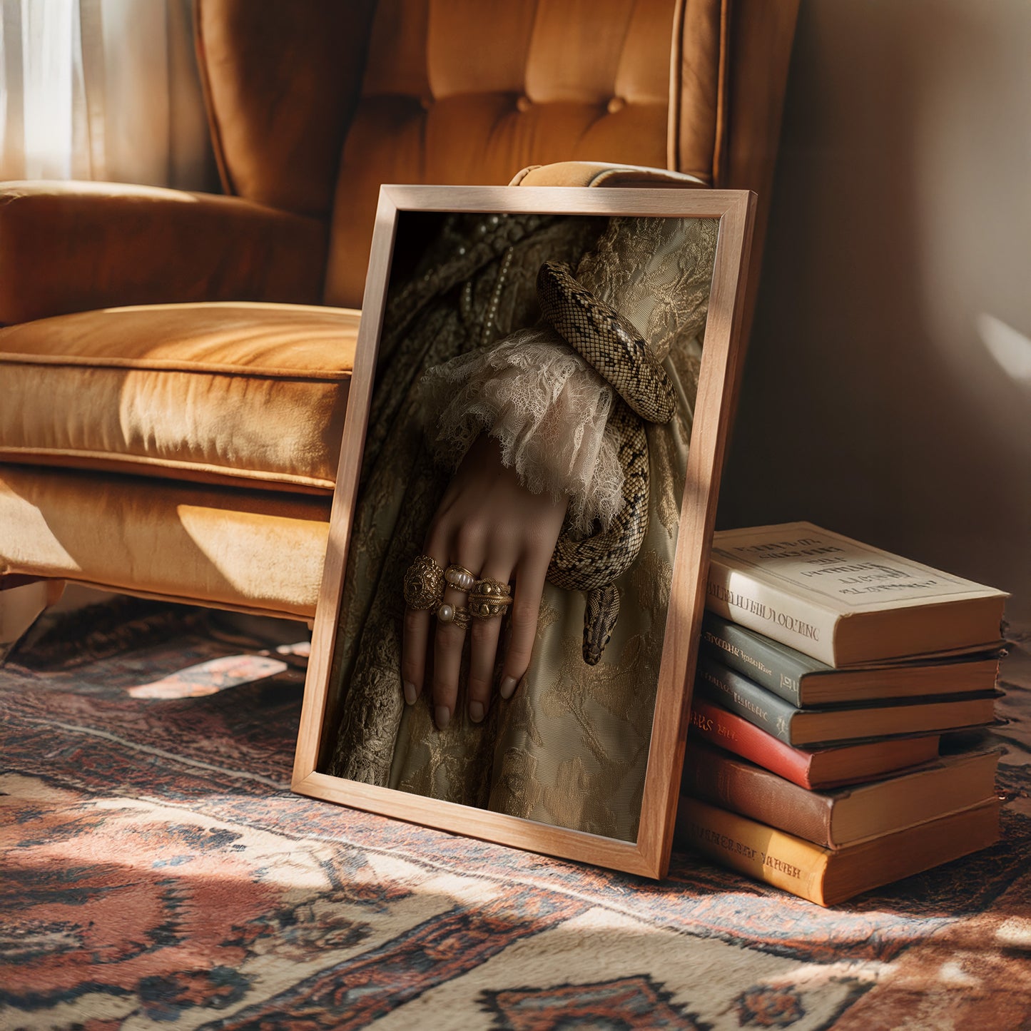 Serpent Coils Through Ancient Lace