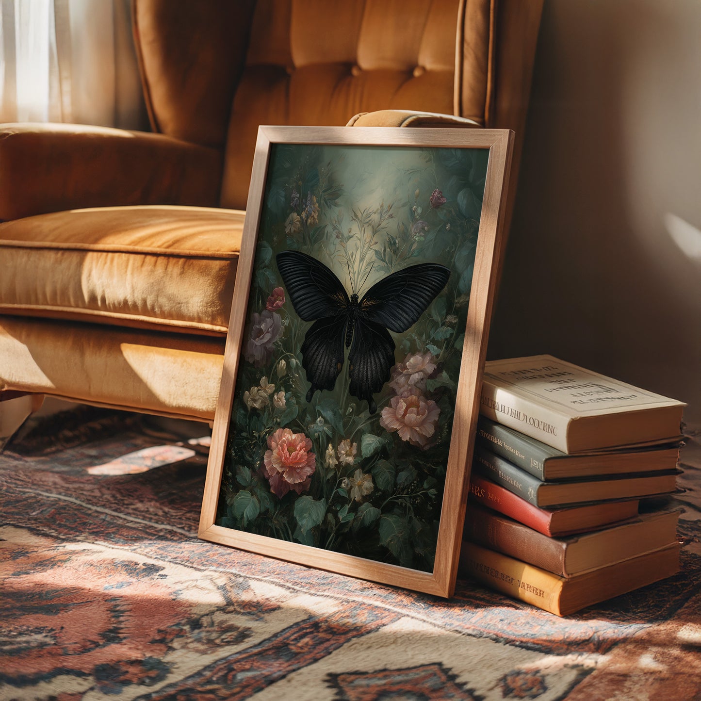 Midnight Blooms Against Dark Walls