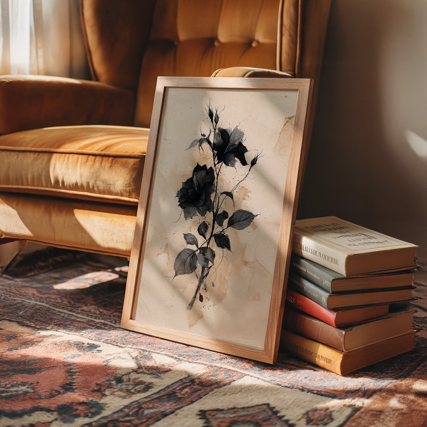 Dark Blooms Against Faded Time