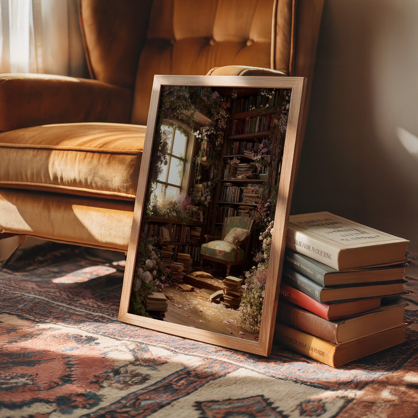 Forgotten Library Blooms In Light