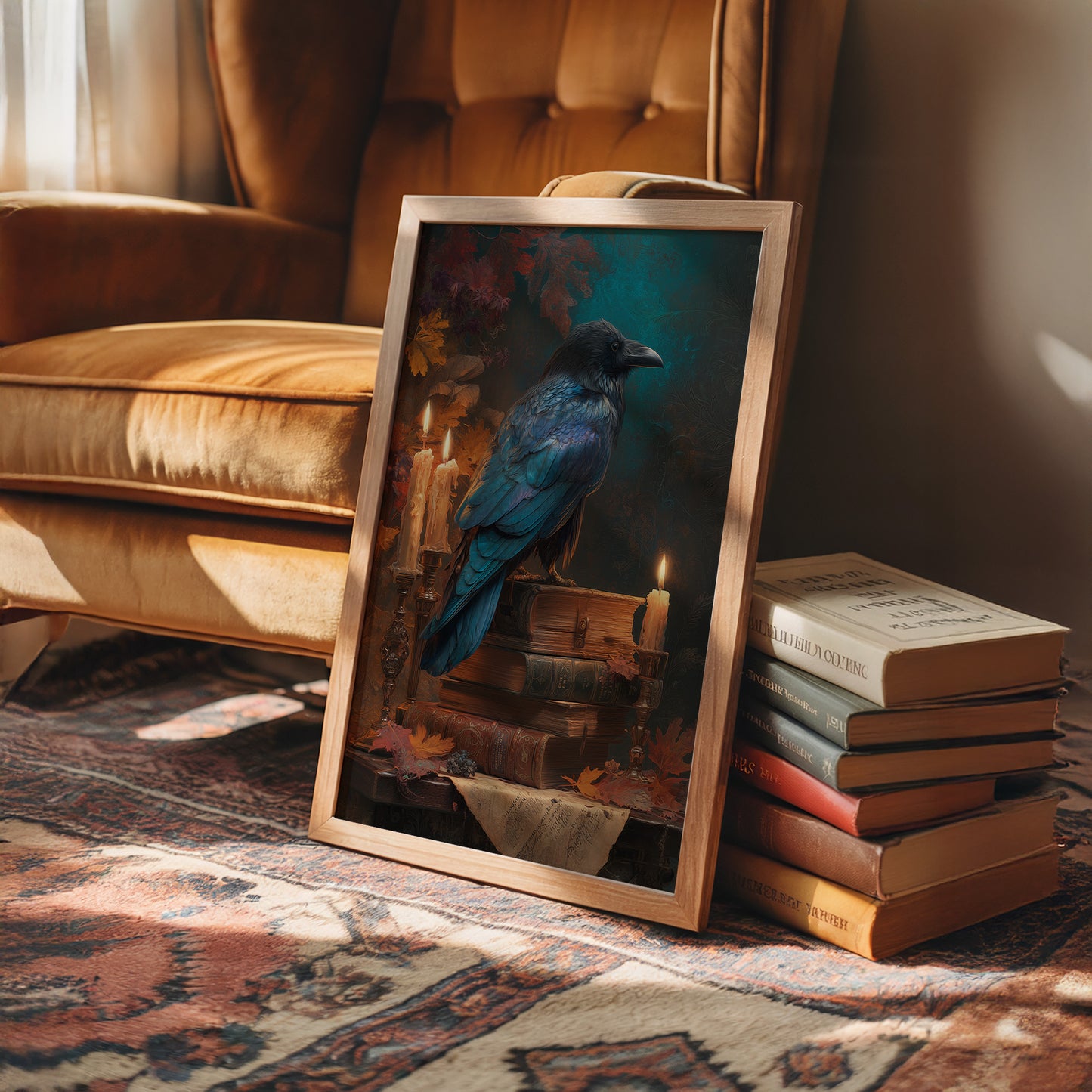 Raven Perches Among Ancient Stories