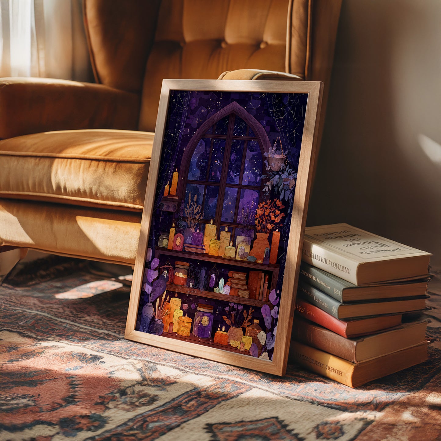 Midnight Spells Behind Arched Glass