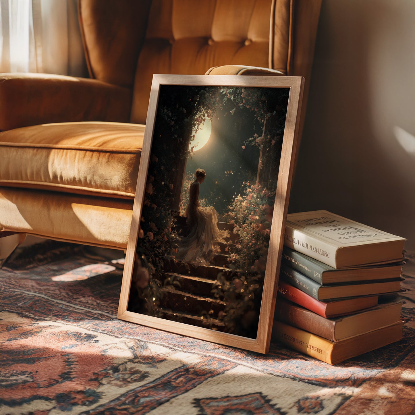 Moonlit Garden Beckons Solitude