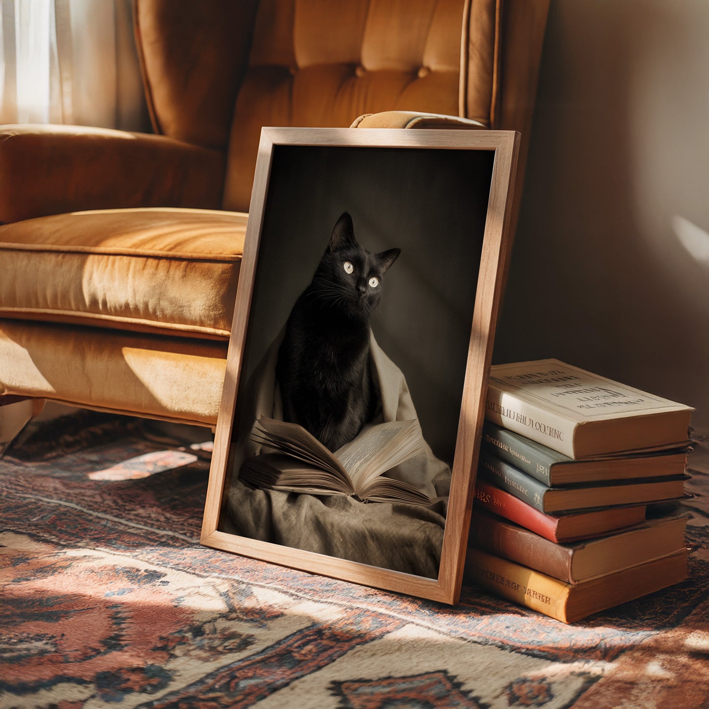 Midnight Scholar With Luminous Eyes