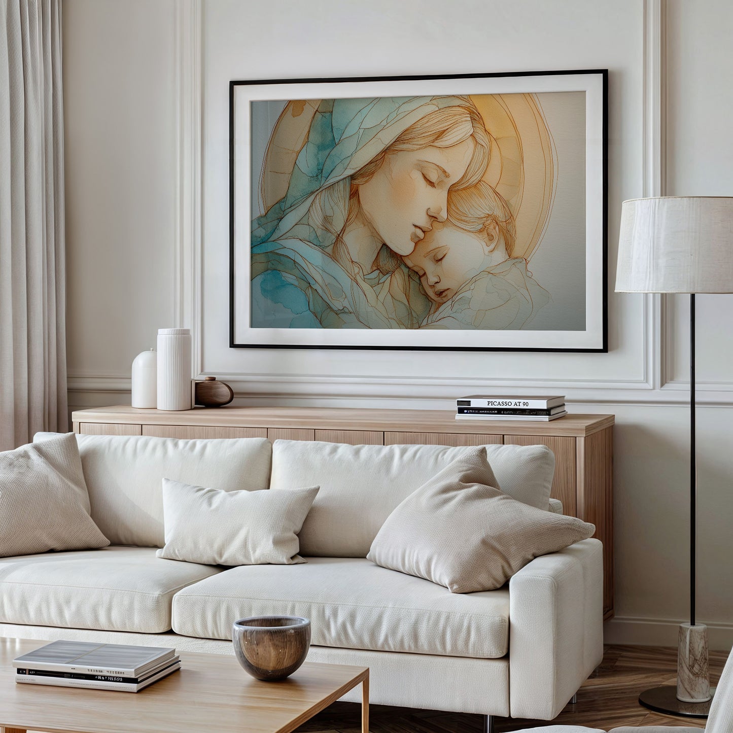 Tender Moments In Aqua Gold