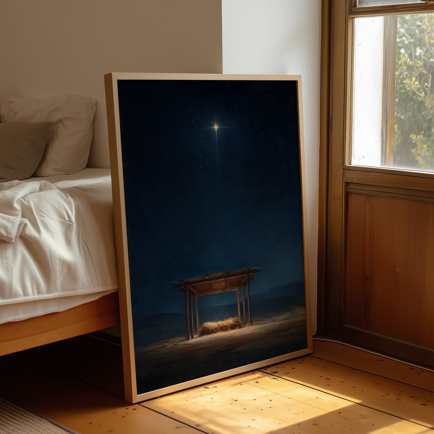 Celestial Guide Above Humble Cradle