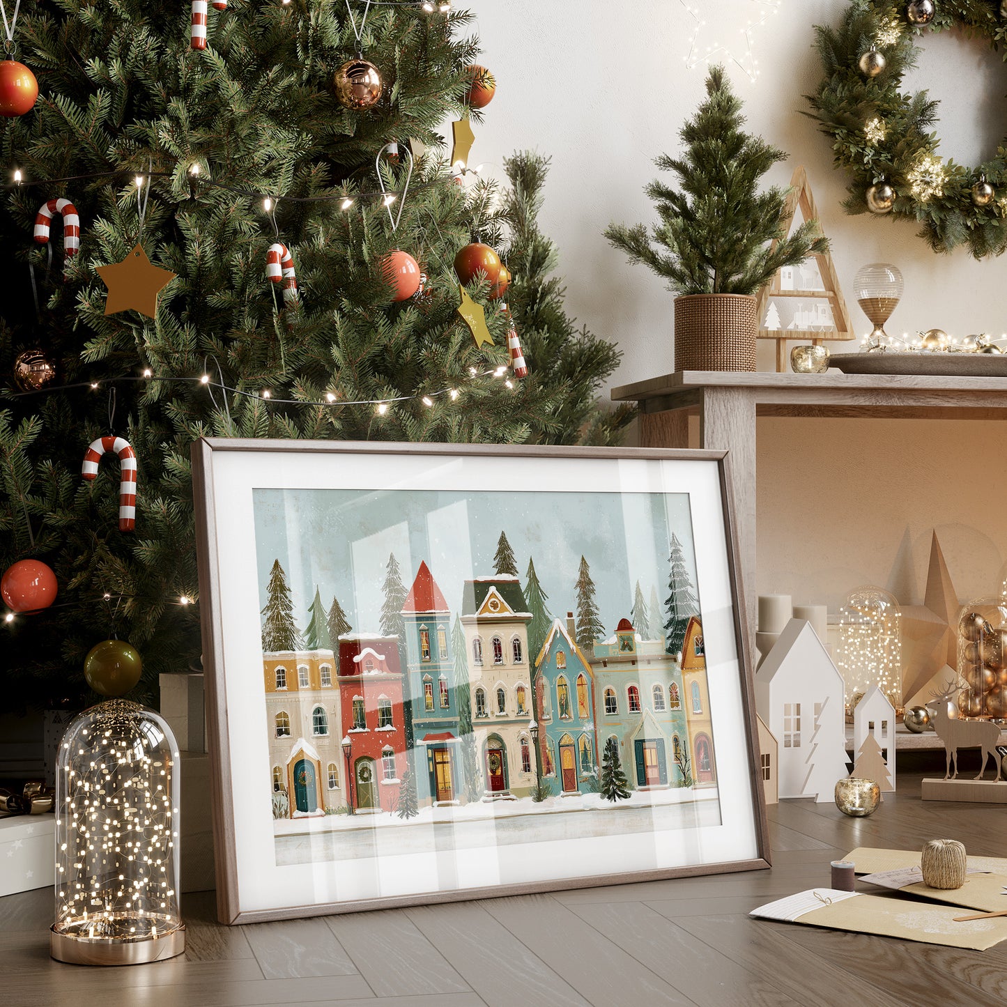 Whimsical Village Embraces Winter's Charm