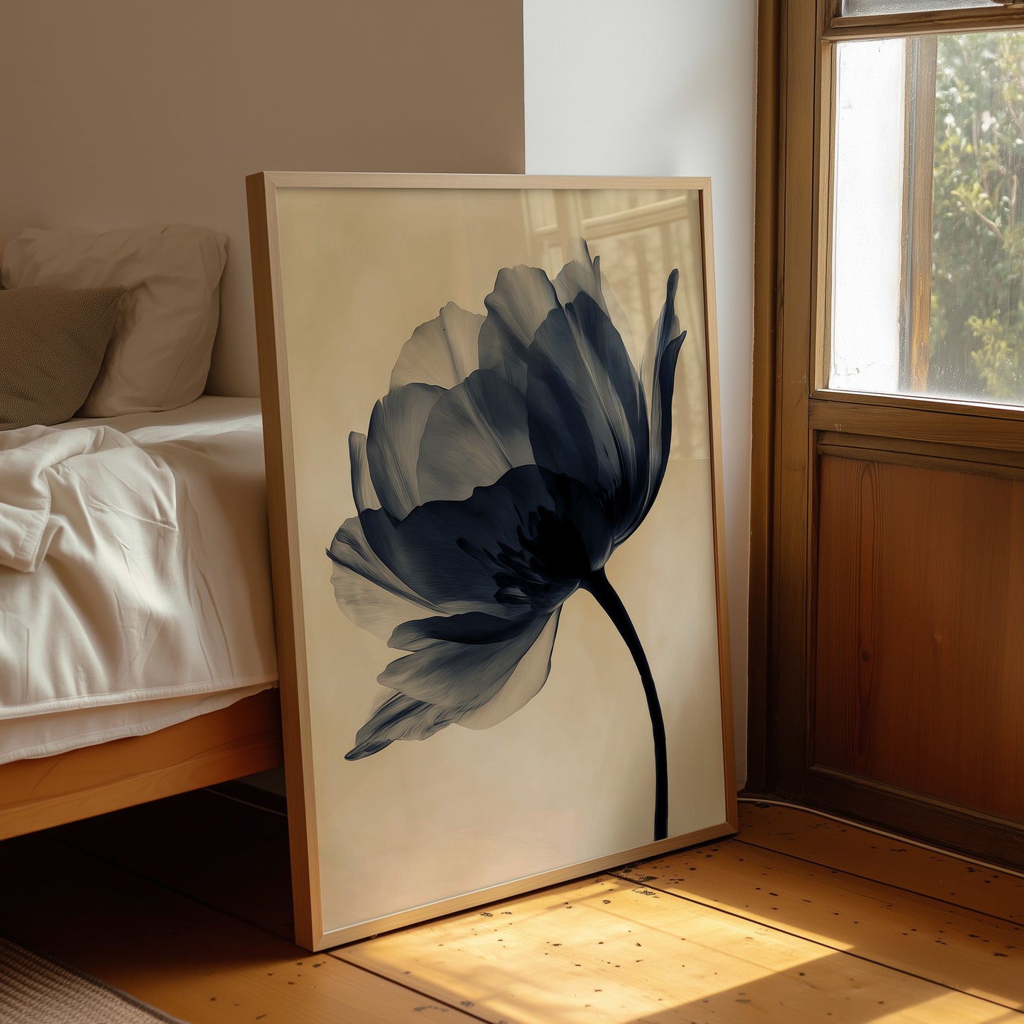 Midnight Bloom in Sepia Whispers