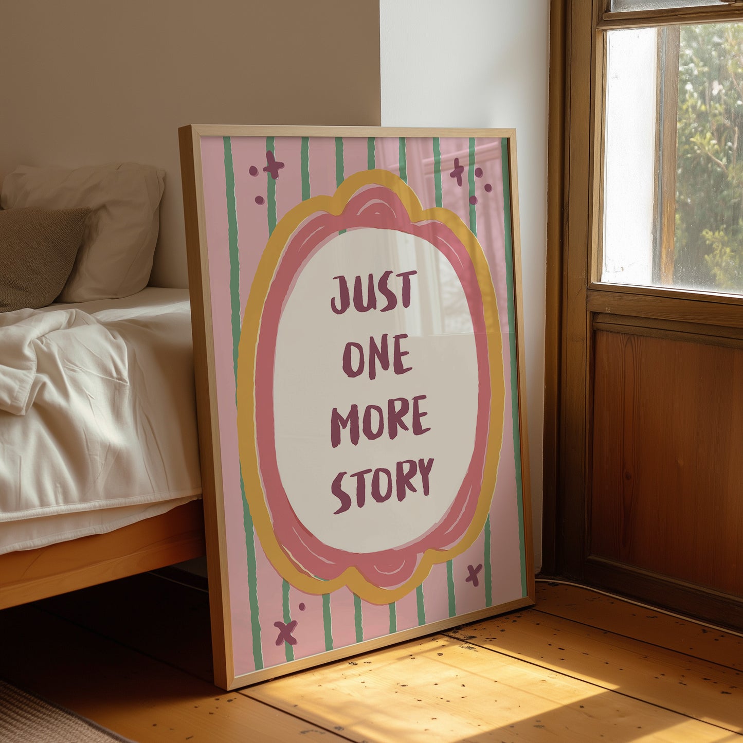 Bedtime Plea in Pastel Frame