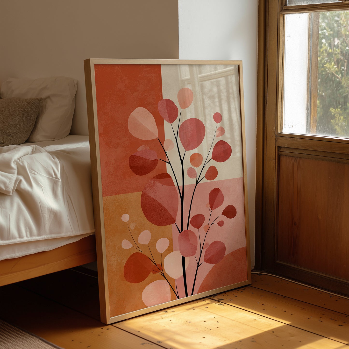 Branches Bloom In Coral Geometry