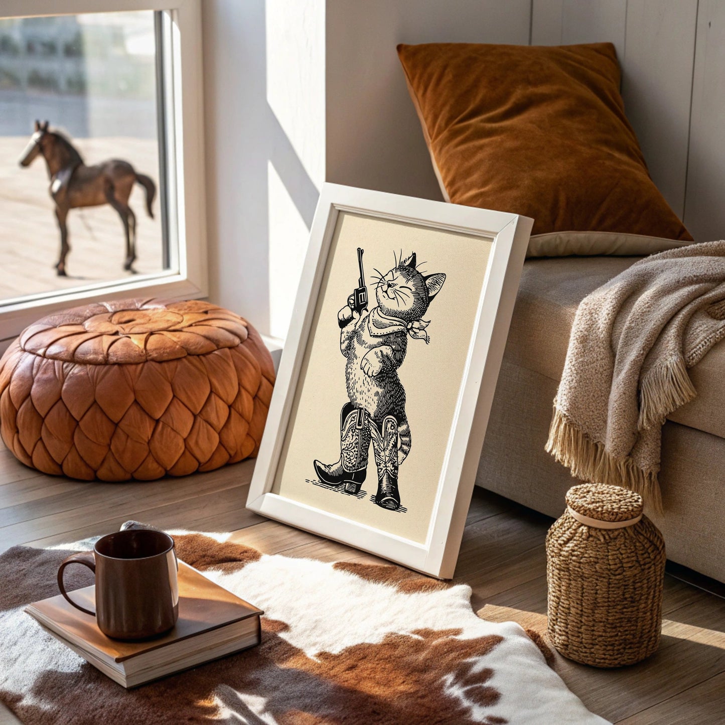 Feline Outlaw Draws At Dawn