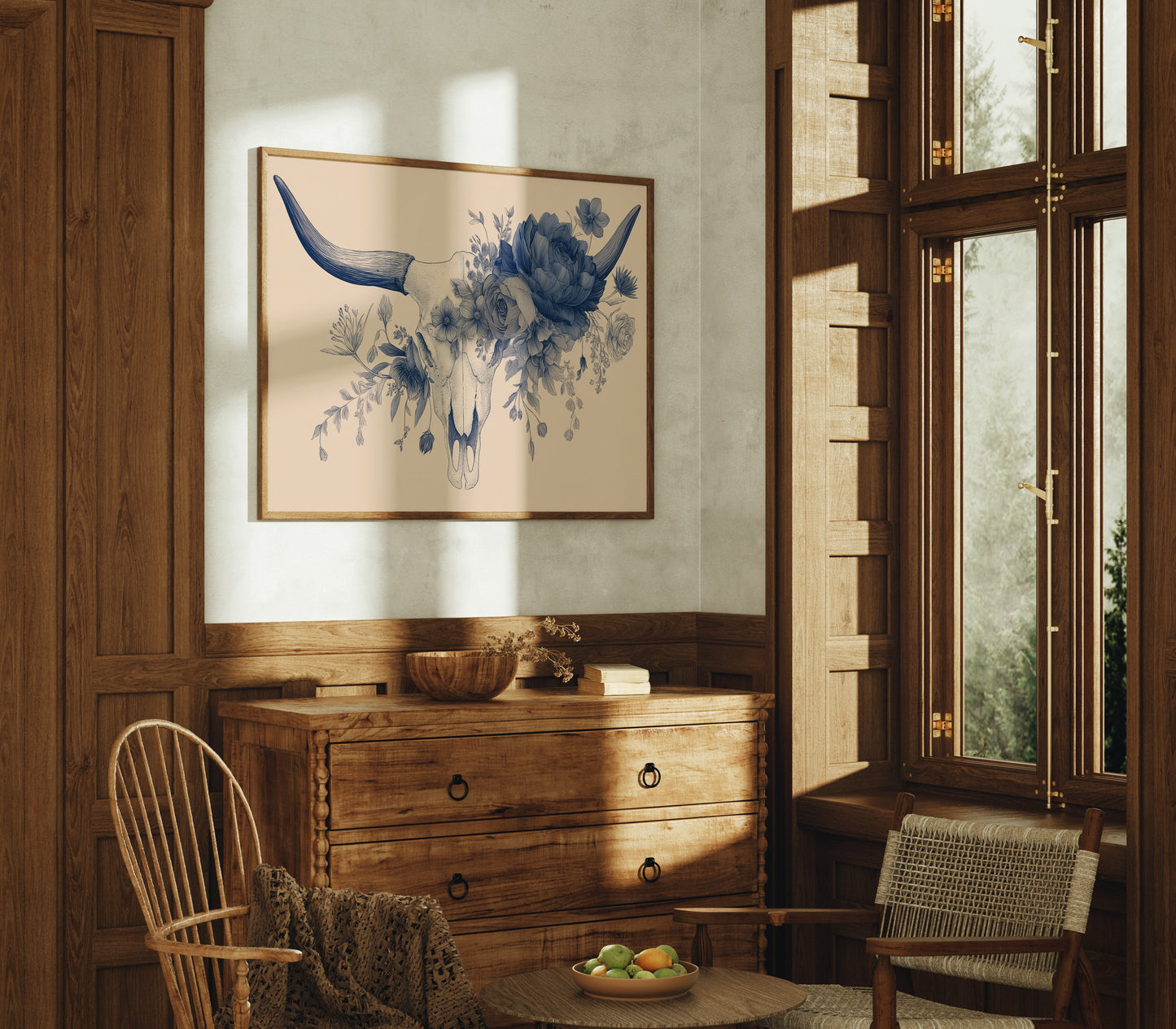 Indigo Blooms Crown Ancient Bones