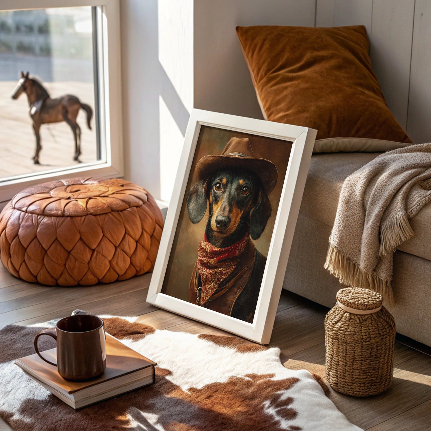 Dachshund With Western Flair