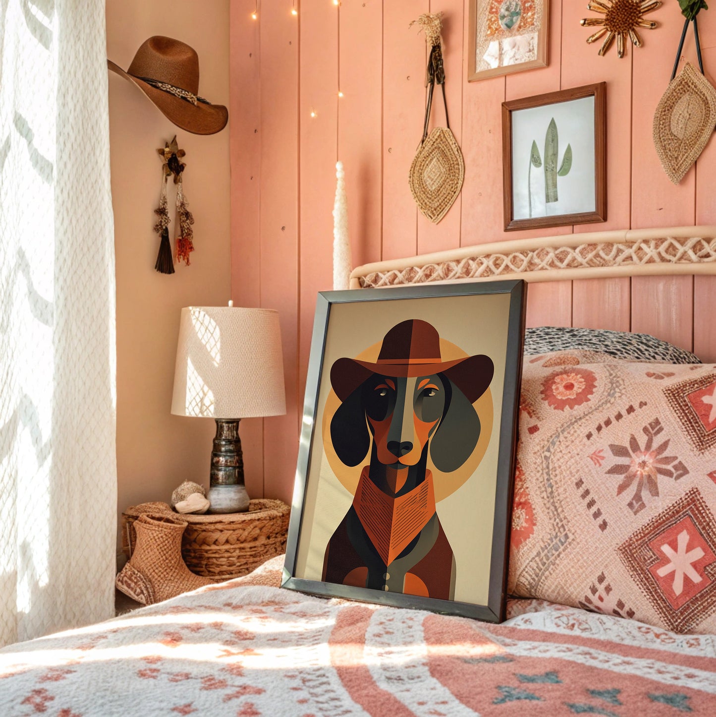 Western Hound's Geometric Portrait