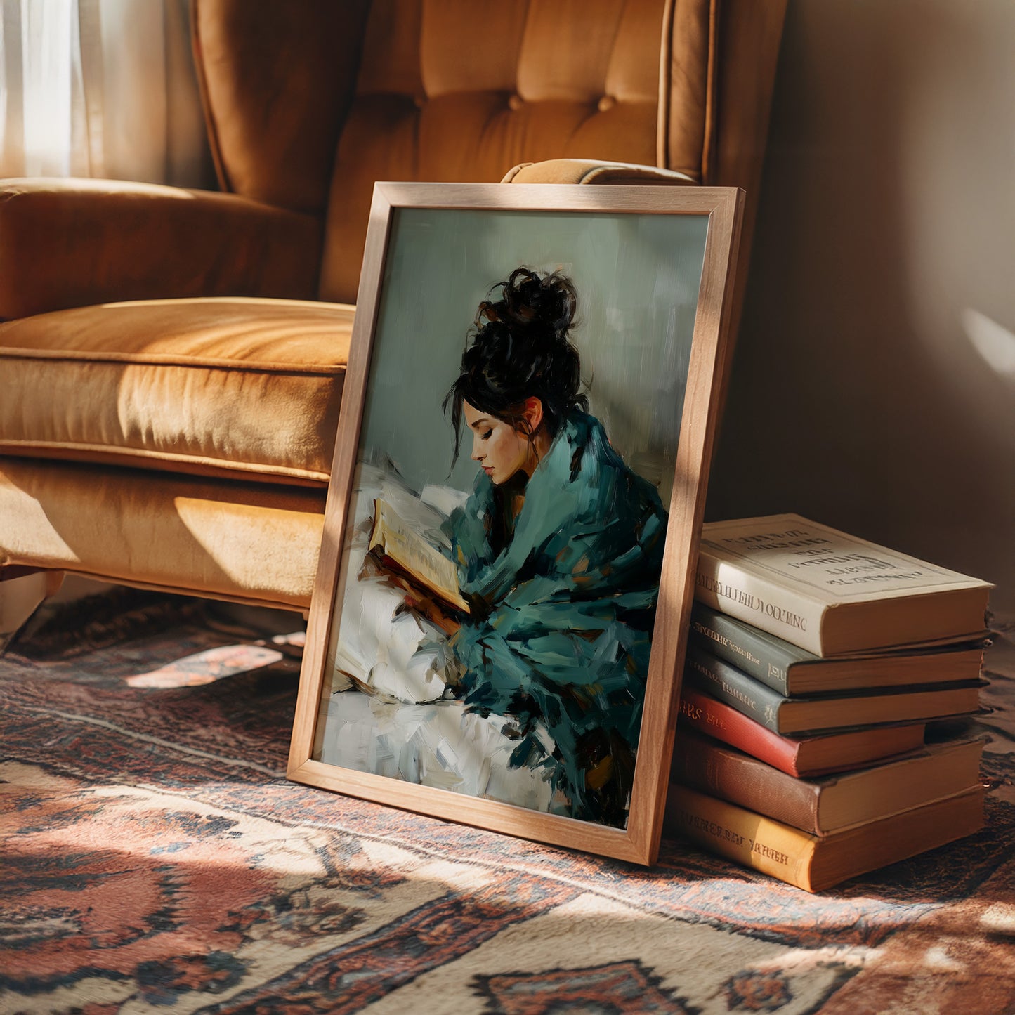 Quiet Moments in Teal and Ivory