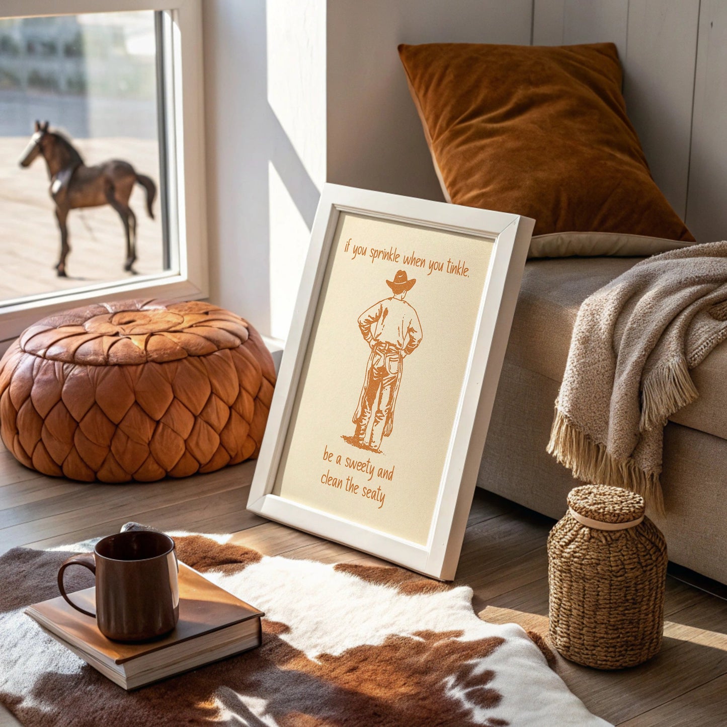 Cowboy Bathroom Humor Speaks Truth