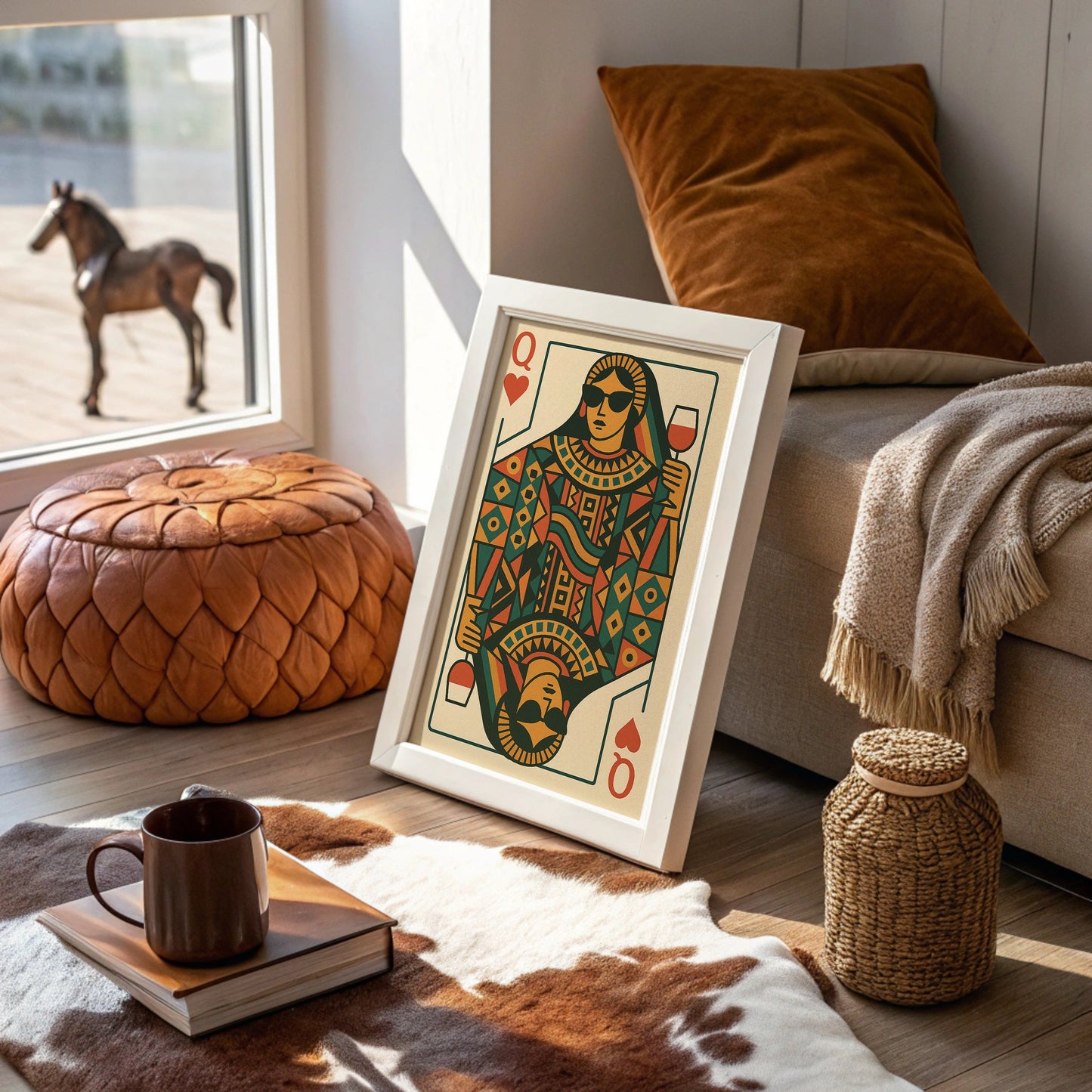 Modern Queen Sips Vintage Red