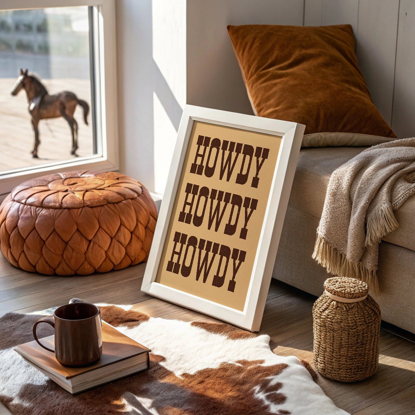 Texan Greetings In Rustic Type