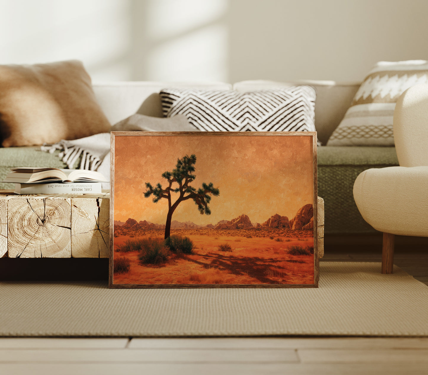 Lone Sentinel Under Amber Sky