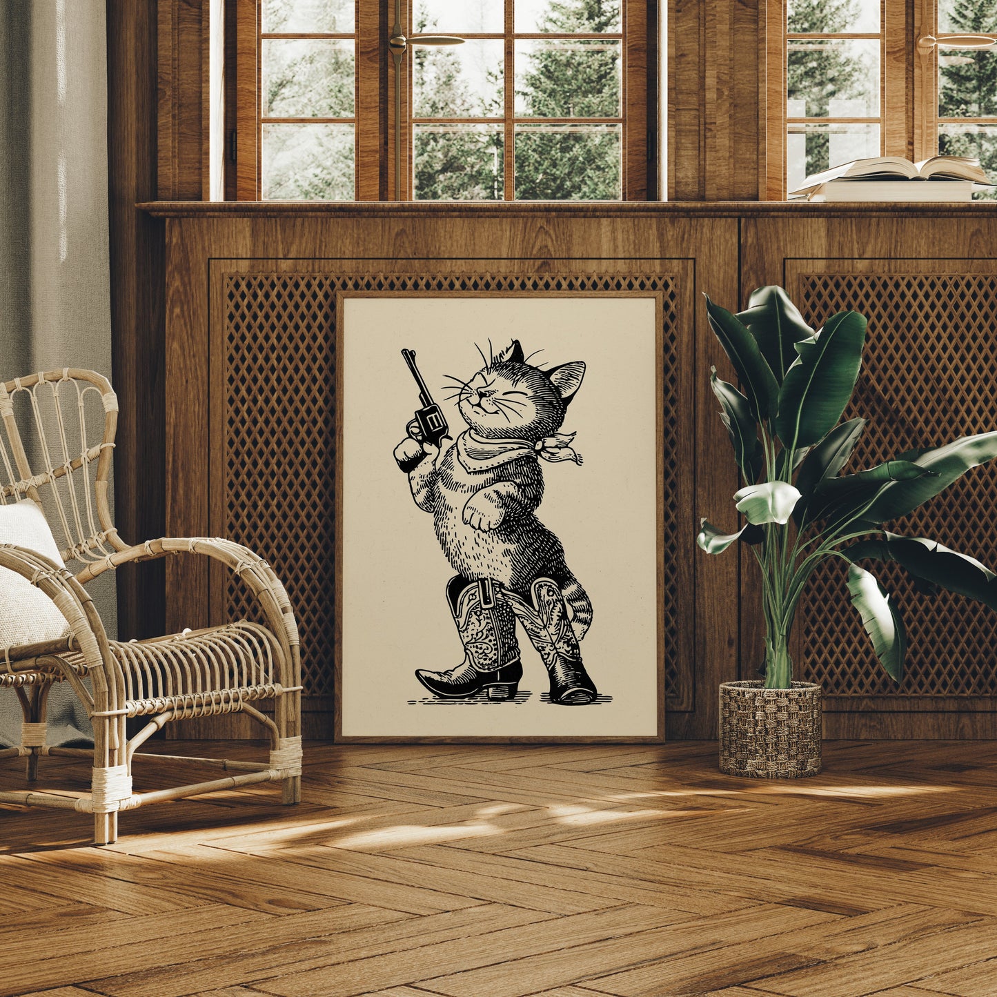 Feline Outlaw Draws At Dawn