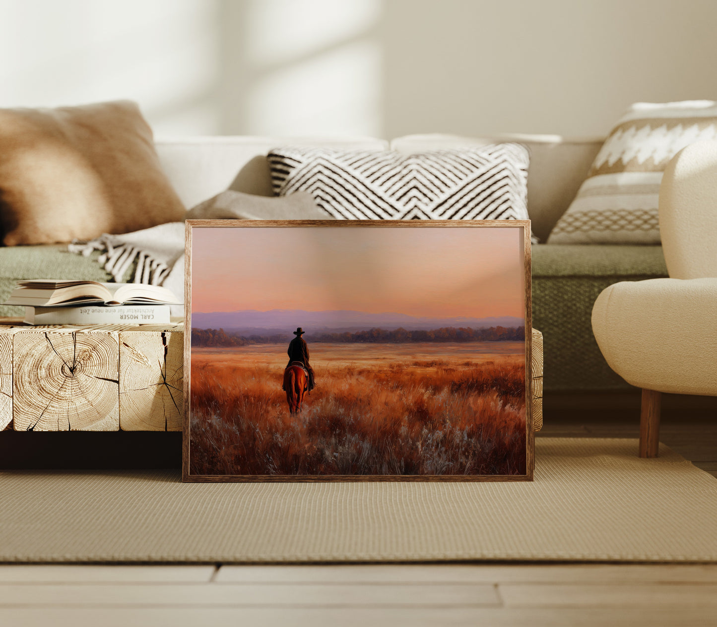 Lone Rider Meets Copper Prairie