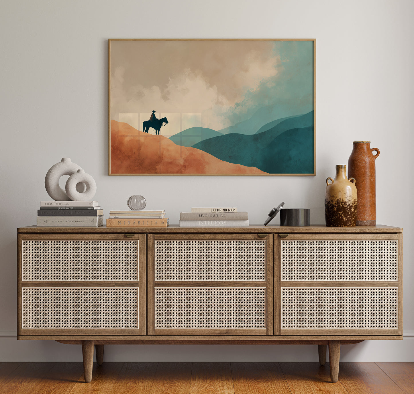 Solitary Wanderer Surveys Painted Valleys