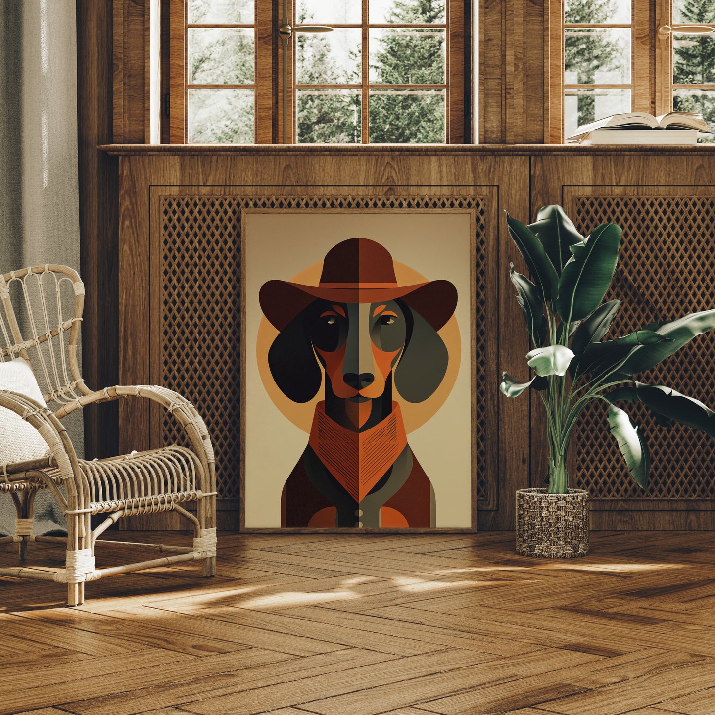 Western Hound's Geometric Portrait