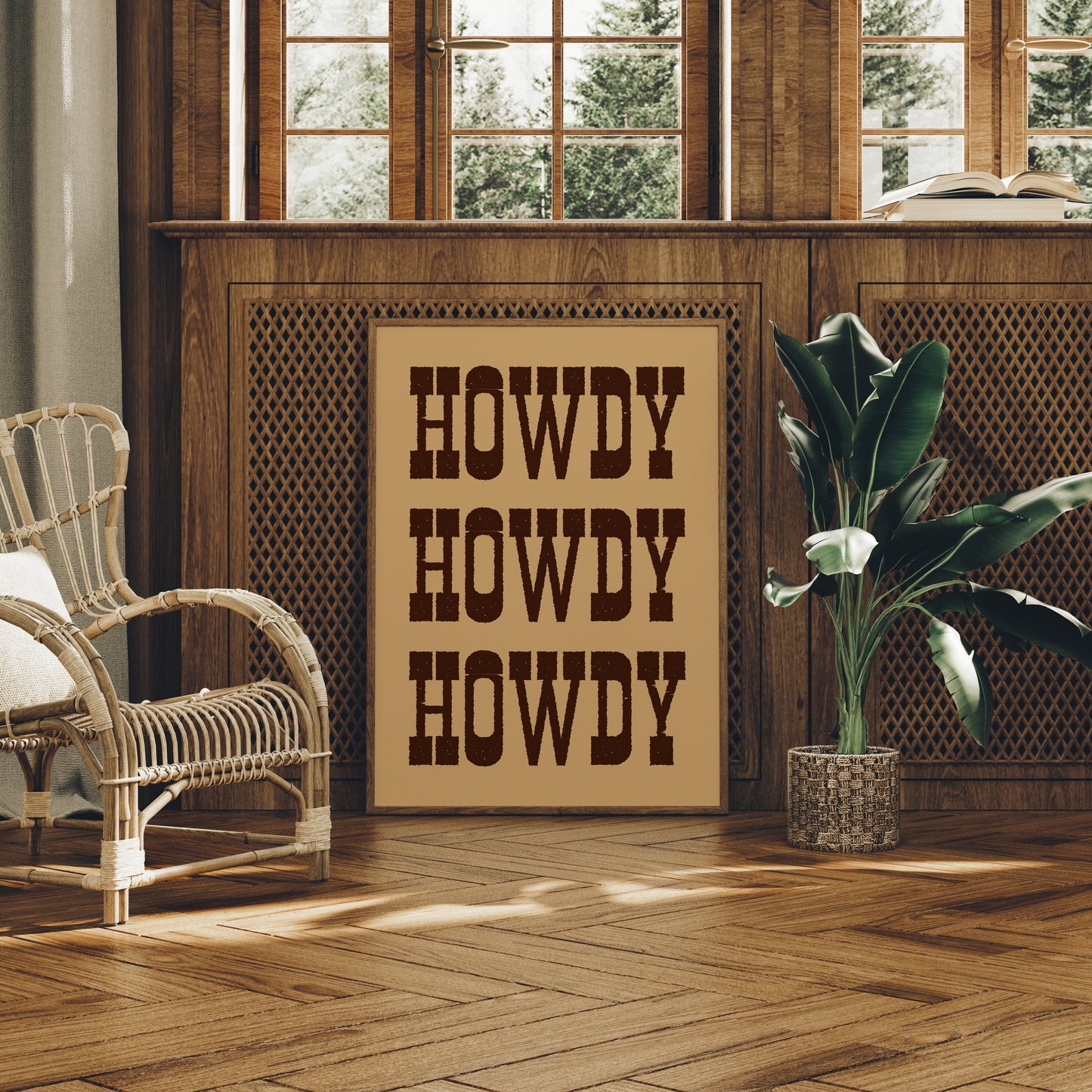 Texan Greetings In Rustic Type