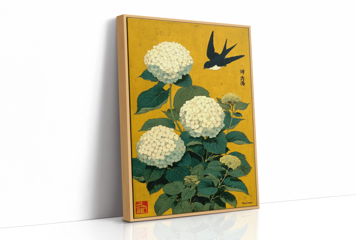 Swallow Songs Meet Summer Hydrangeas
