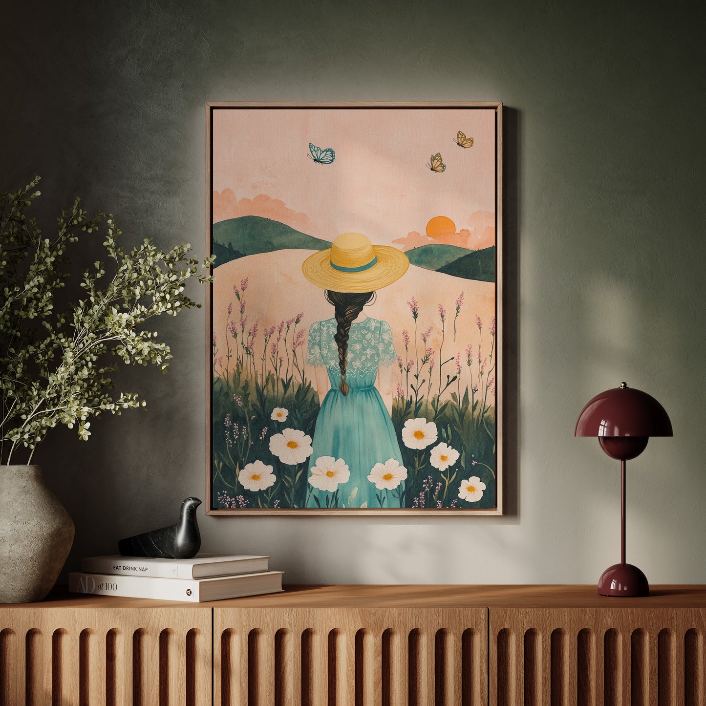 Sunset Stroll in Wildflower Dreams