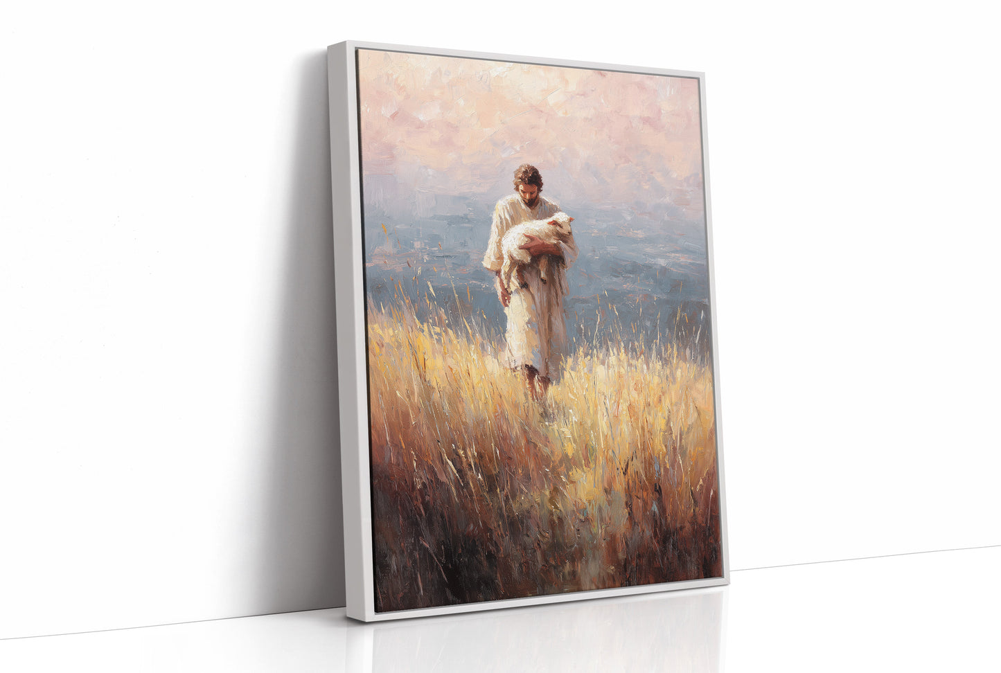 Gentle Guardian Traverses Golden Fields