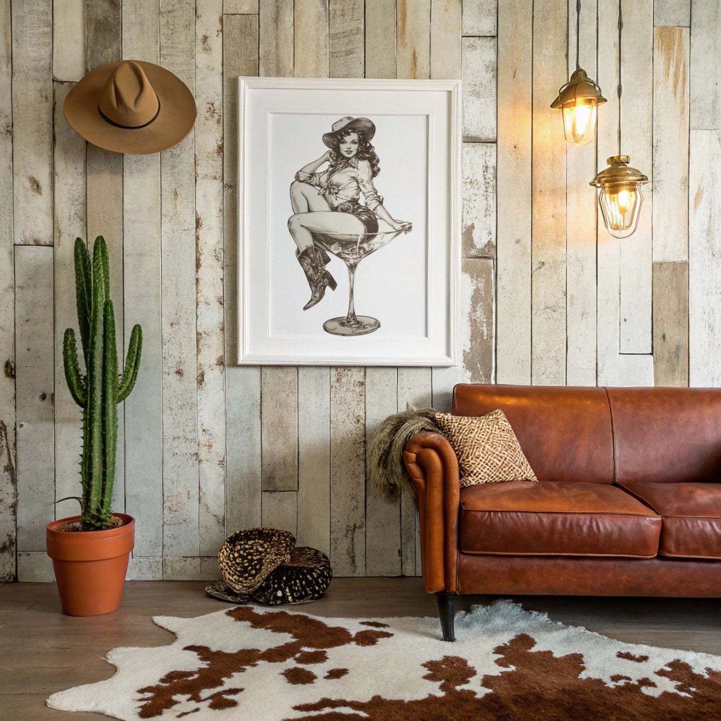 Saloon Belle Cocktail Hour - Vintage Pin-Up Cowgirl