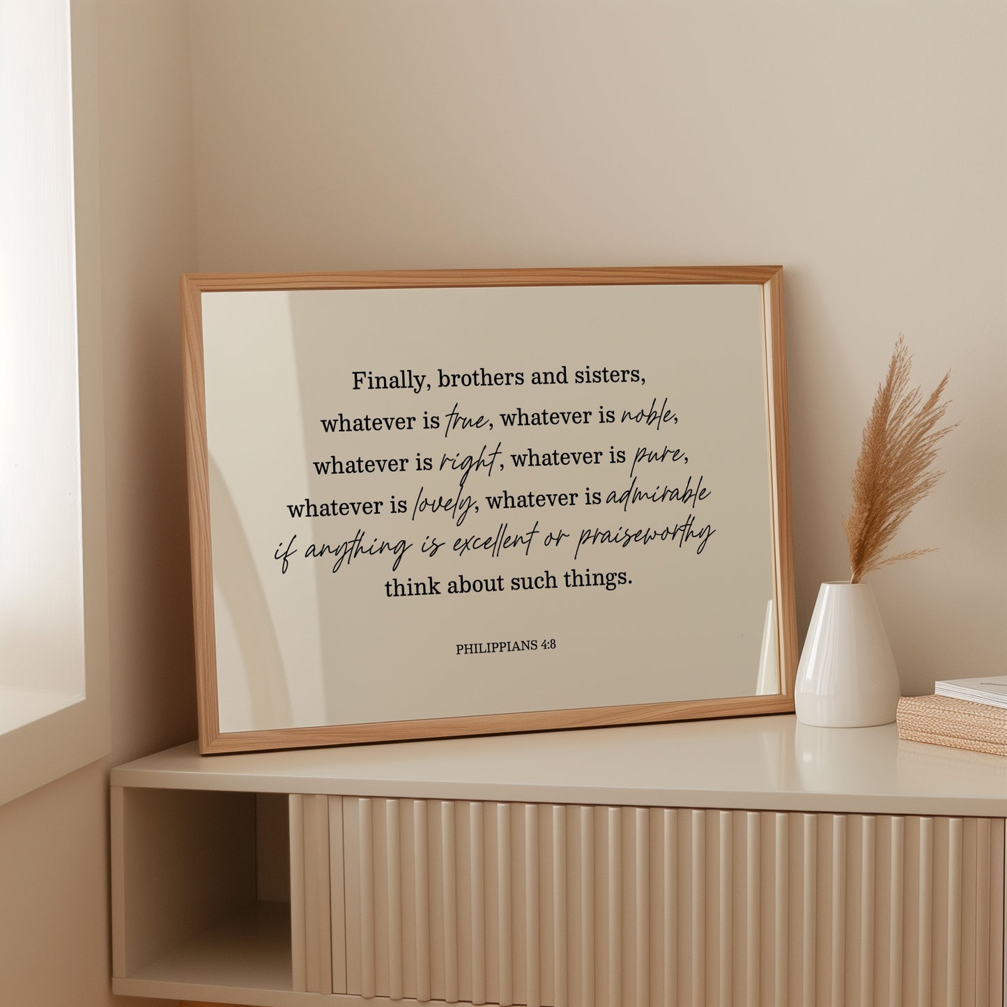 Think on These Things Philippians 4:8 Print