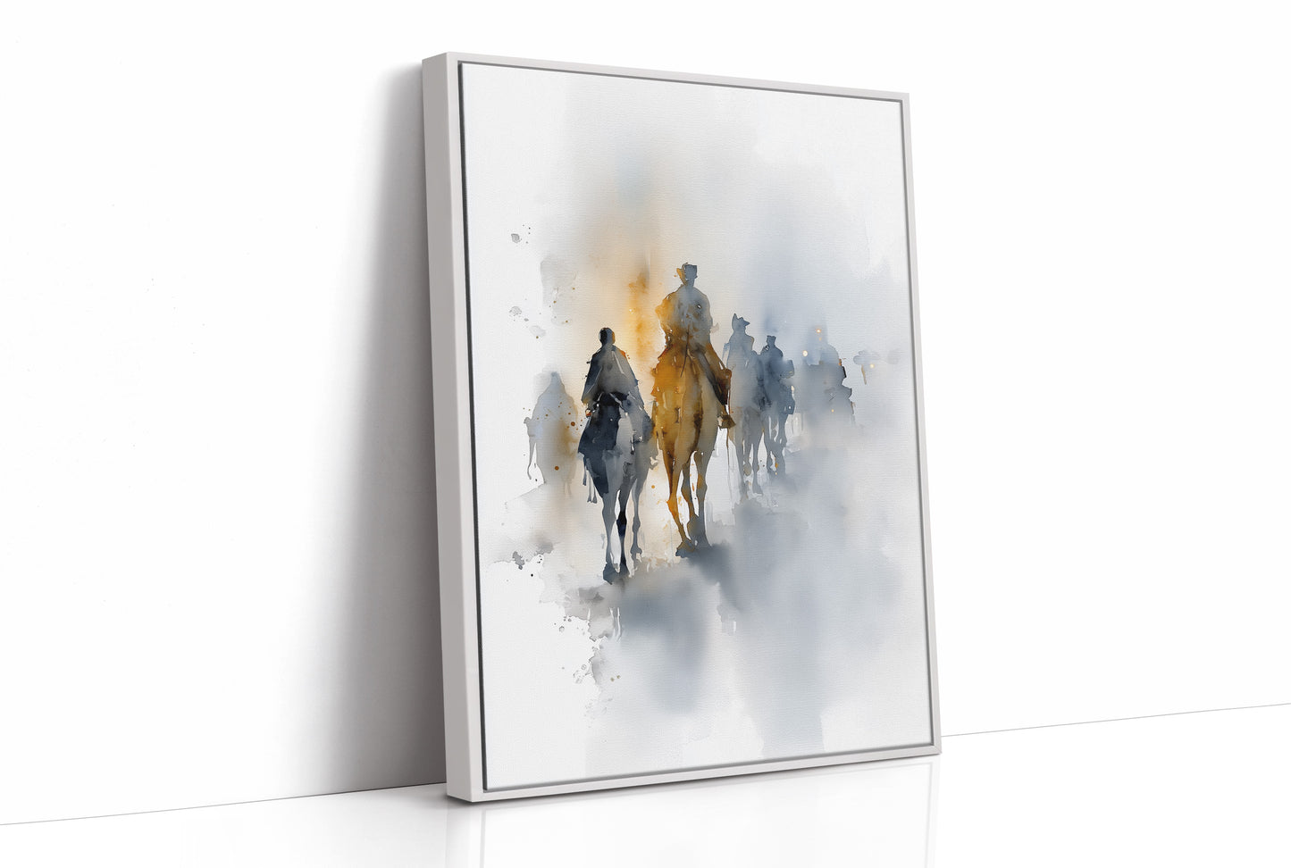 Riders Vanish Into Morning Haze