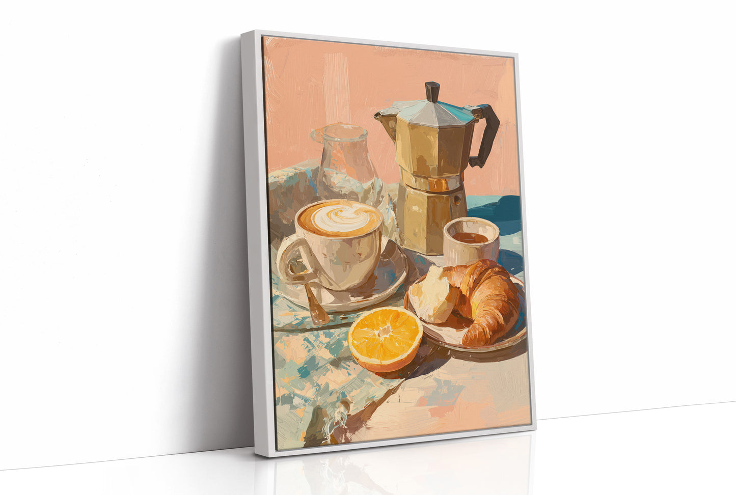 Golden Hour Brews On Painted Linen