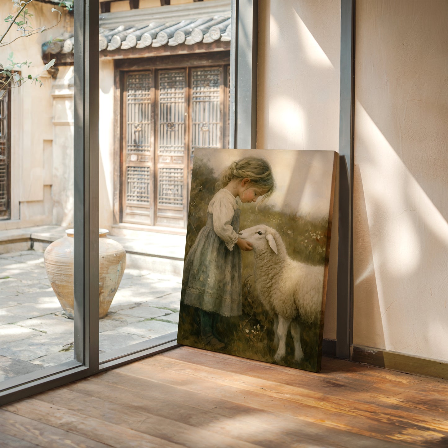 Little Shepherdess and Her Lamb